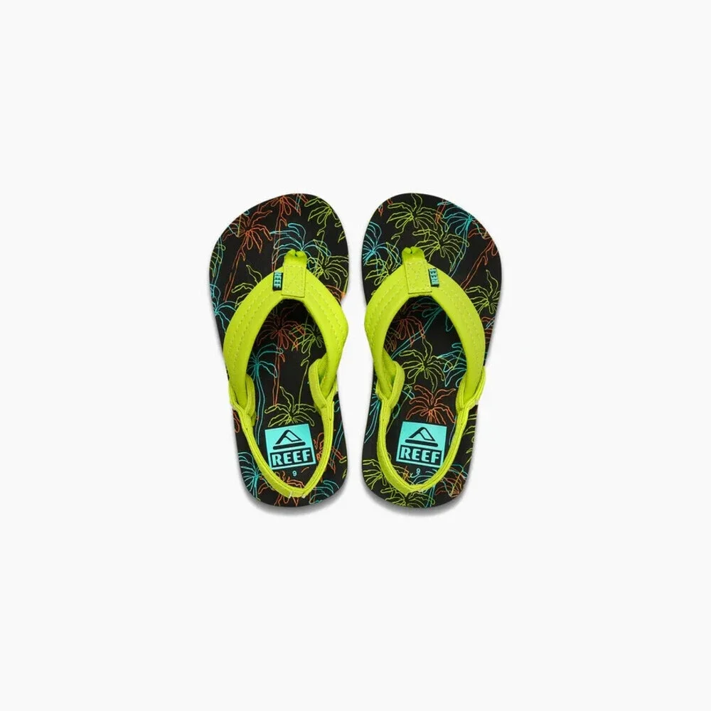 Reef Little Ahi CJ2088 Sandals Toddler US 6 Green Heel Strap Flip Flop JOBB710